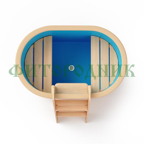 овальная купель «original» с пластиковой вставкой длина 1200 мм ширина 780 мм высота 900 мм