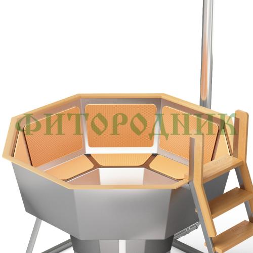 банный чан «premium neo steel» на подставке с печью 1750 мм