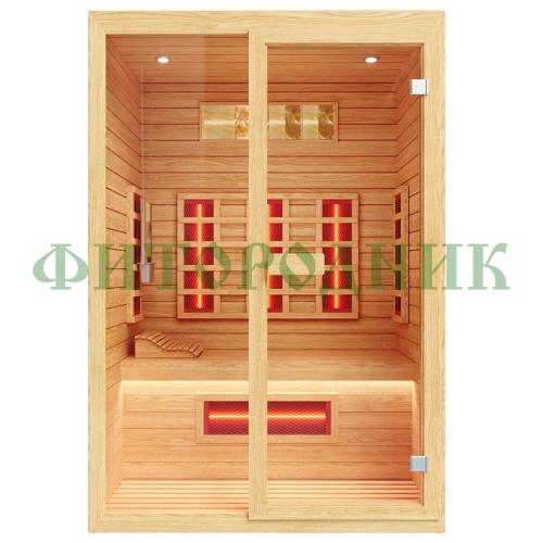 двухместная инфракрасная сауна «comfort» с керамическими излучателями
