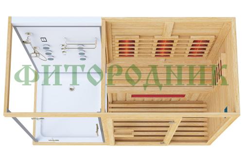 двухместная инфракрасная сауна «comfort» с душевой кабиной