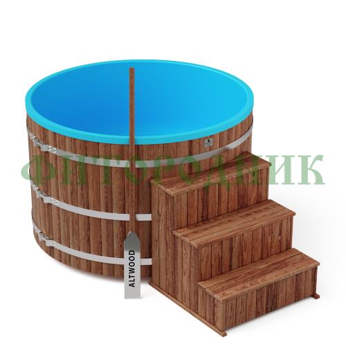 фурако круглая «comfort» из лиственницы с термопластиковой вставкой с электроподогревом 1700 мм