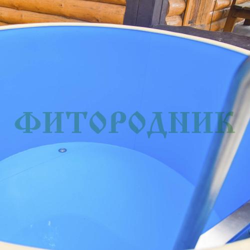 круглая купель «comfort» из лиственницы с пластиковой вставкой диаметр 1700 мм высота 1150 мм