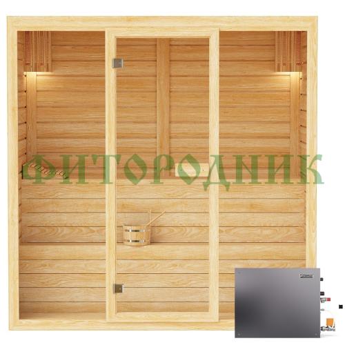 паровая сауна трехместная «comfort» с парогенератором «steamlux»