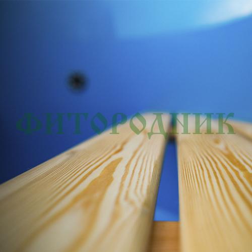 фурако круглая «comfort» из лиственницы с пластиковой вставкой с внешней печью 1700 мм