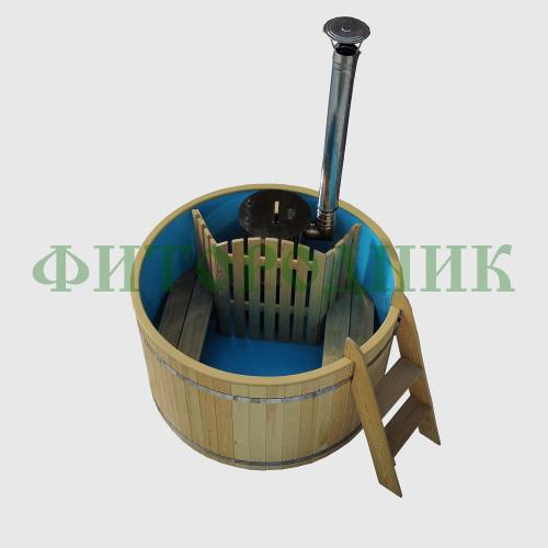 фурако круглая «original» с пластиковой вставкой со встроенной печью 1500 мм