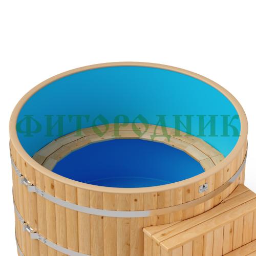 фурако круглая «comfort» из лиственницы с пластиковой вставкой с электроподогревом 1700 мм