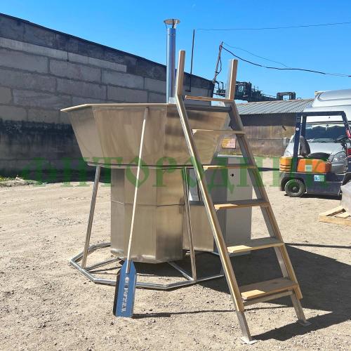 банный чан «premium neo steel» на подставке с газовой горелкой 2150 мм