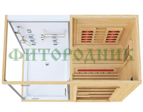 одноместная инфракрасная сауна «comfort» с душевой кабиной