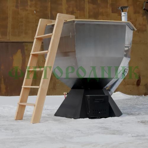 банный чан «original siberia» с печью 2150 мм