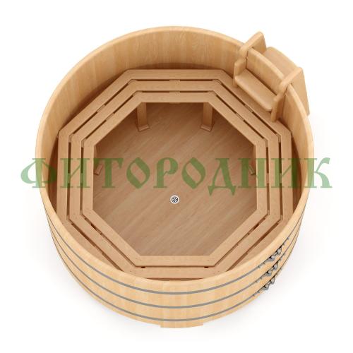 круглая купель «premium» из кедра диаметр 1700 мм высота 1150 мм