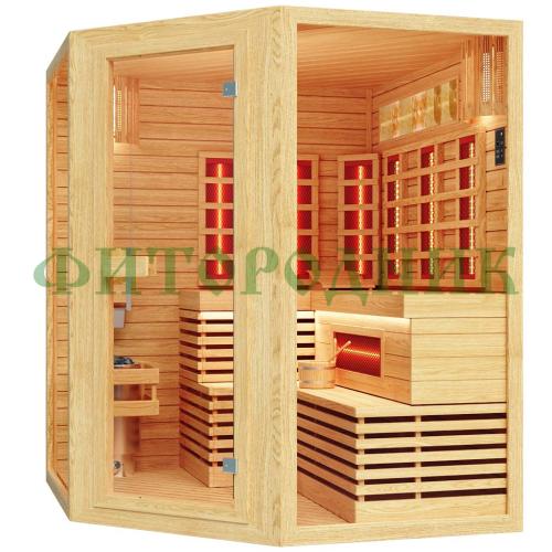 комбинированная сауна трехместная угловая «comfort»