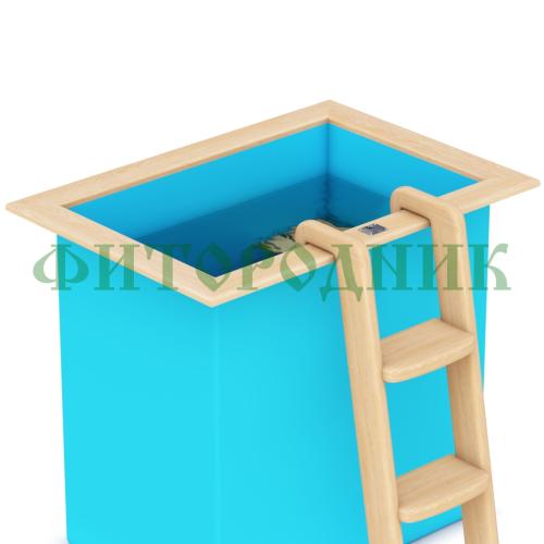 прямоугольная купель «comfort» из полипропилена длина 1200 мм ширина 780 мм высота 1000 мм