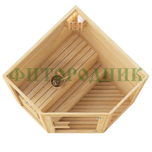 паровая сауна двухместная угловая «comfort» с парогенератором «steamlux»