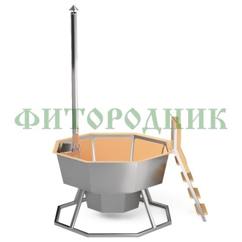 банный чан «premium neo steel» на подставке со встроенной печью 1750 мм