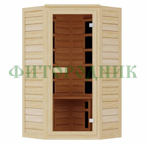 одноместная угловая инфракрасная сауна «comfort» с карбоновыми излучателями