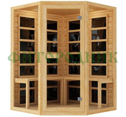 трехместная угловая инфракрасная сауна «original» с карбоновыми излучателями