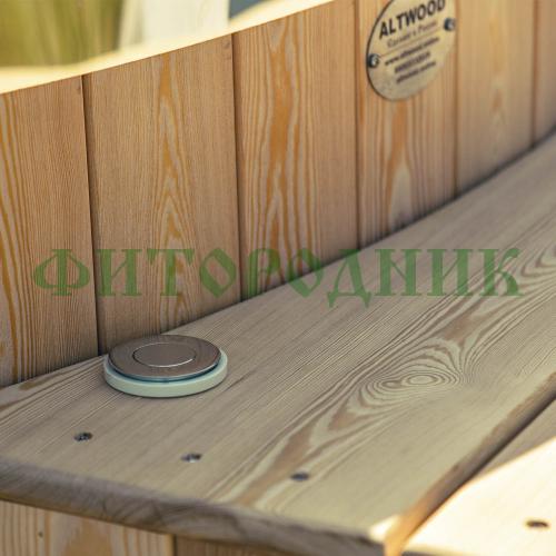 фурако круглая «premium» из лиственницы с термопластиковой вставкой с внешней печью 2000 мм