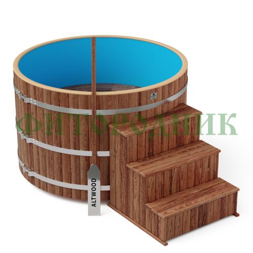 фурако круглая «comfort» из лиственницы с пластиковой вставкой с электроподогревом 1700 мм