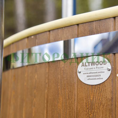 круглая купель «comfort» из лиственницы с термопластиковой вставкой диаметр 1700 мм