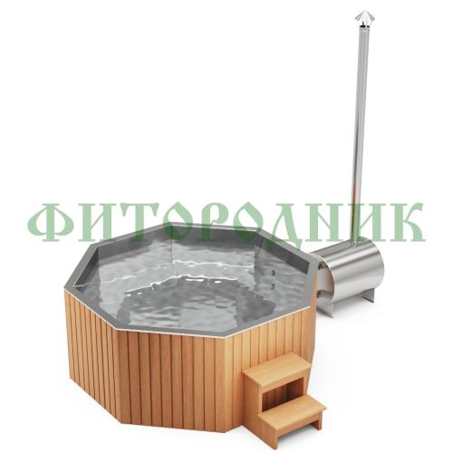 фурако «premium октагон» из нержавеющей стали с внешней печью 2350 мм