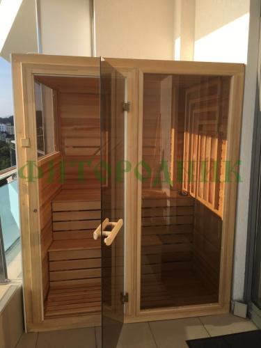 финская сауна трехместная «comfort» с электрической печью