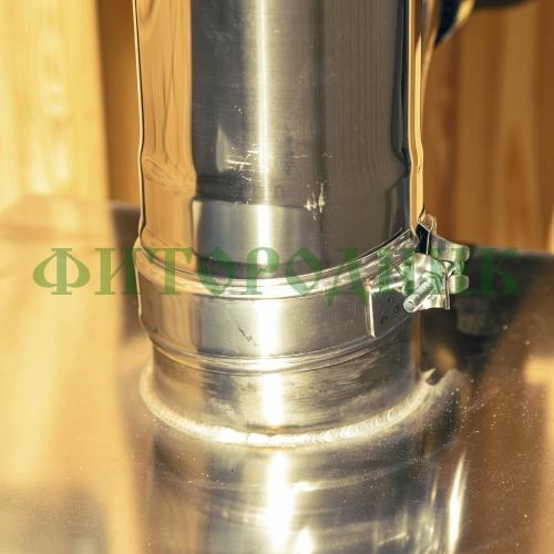 фурако круглая «premium» из лиственницы с термопластиковой вставкой с внешней печью 2000 мм