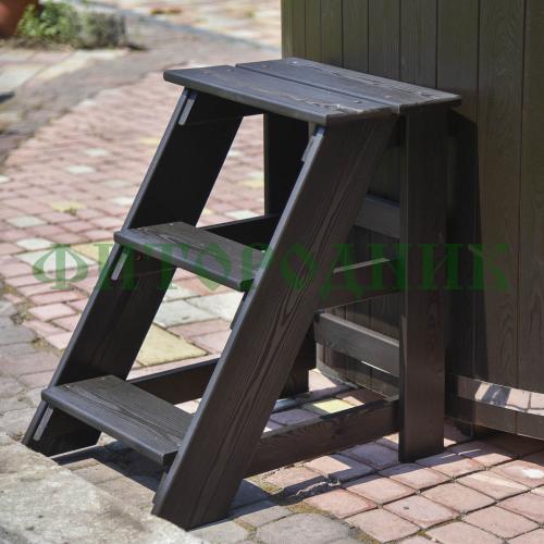 фурако круглая «comfort» из лиственницы с пластиковой вставкой со встроенной печью 2000 мм