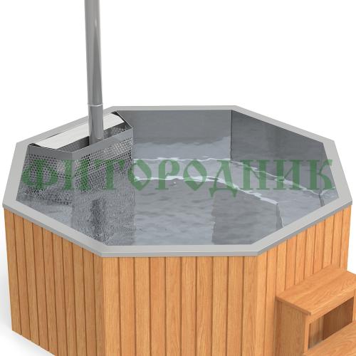 фурако «premium октагон» из нержавеющей стали со встроенной печью 2350 мм