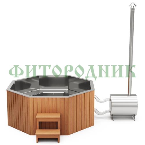 фурако «premium октагон» из нержавеющей стали с внешней печью 2350 мм