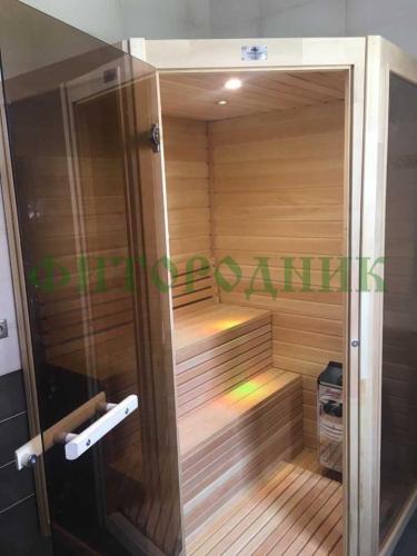 финская сауна двухместная угловая «comfort» с электрической печью