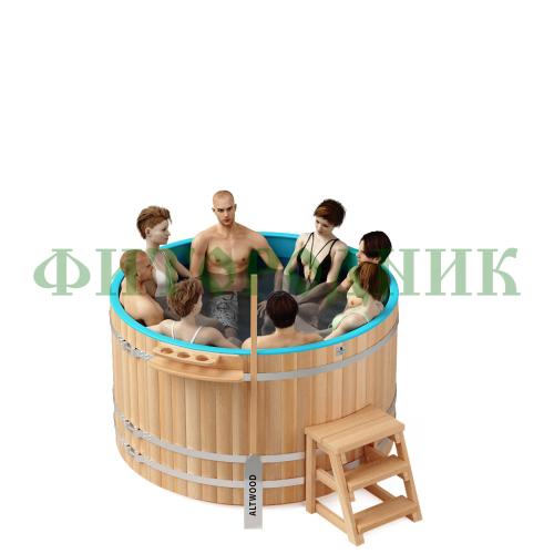 фурако круглая «comfort» из лиственницы с термопластиковой вставкой с электроподогревом 2000 мм