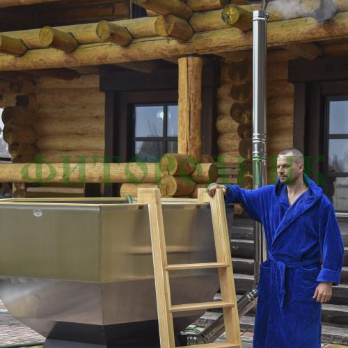 банный чан «original siberia» с печью 2150 мм