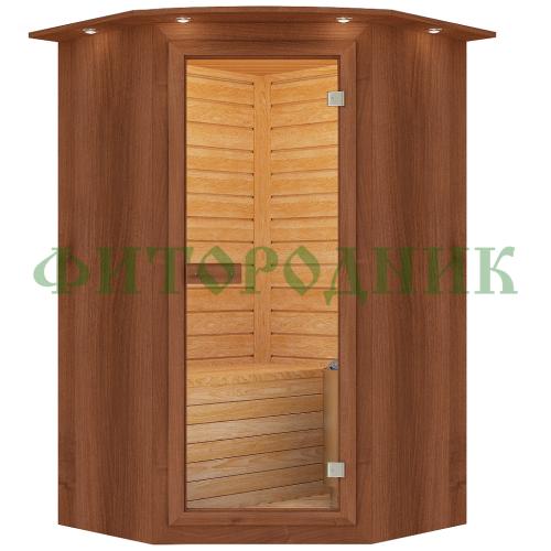 финская сауна двухместная угловая «interio» с электрической печью