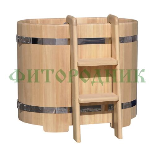 овальная купель «premium» из кедра длина 1200 мм ширина 780 мм высота 1150 мм