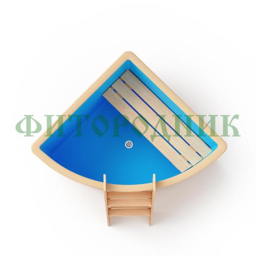 угловая купель «original» с пластиковой вставкой длина 1100 мм ширина 1100 мм высота 900 мм