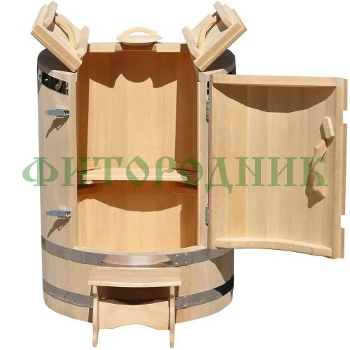 кедровая бочка круглая «профессиональная гигант» со скосом