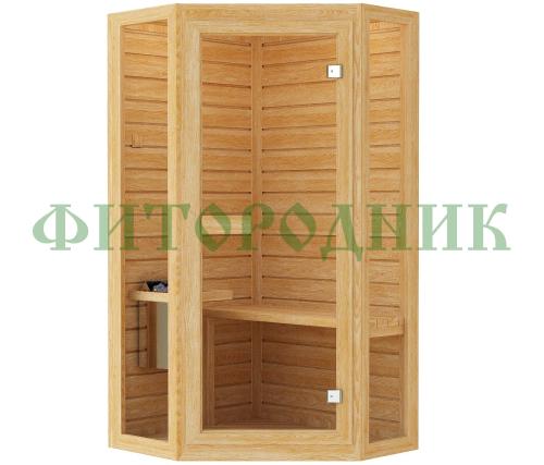 финская сауна одноместная угловая «original» с электрической печью