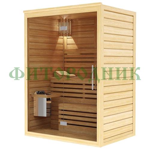 финская сауна двухместная «premium» с электрической печью harvia