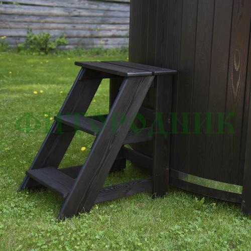 фурако круглая «comfort» из лиственницы с пластиковой вставкой со встроенной печью 2000 мм