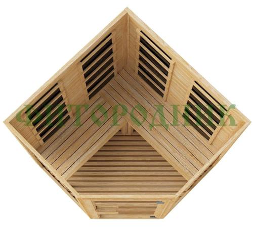 трехместная угловая инфракрасная сауна «original» с карбоновыми излучателями