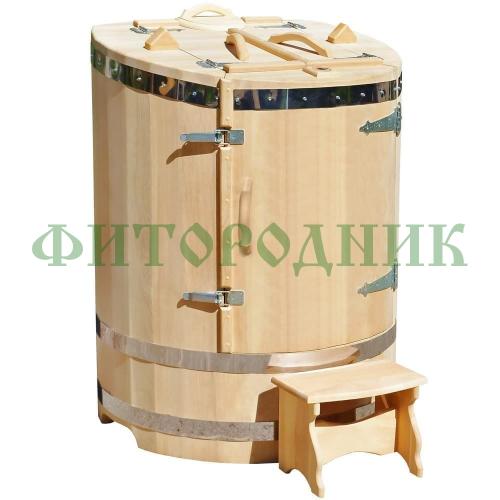 кедровая бочка круглая «профессиональная гигант» со скосом