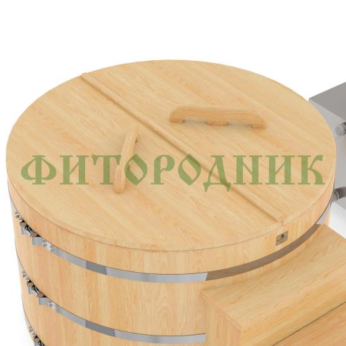 фурако круглая «premium» из кедра с внешней печью с газовой горелкой 1700 мм