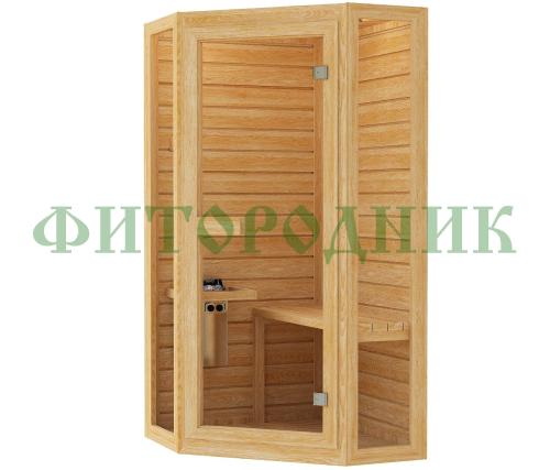финская сауна одноместная угловая «original» с электрической печью