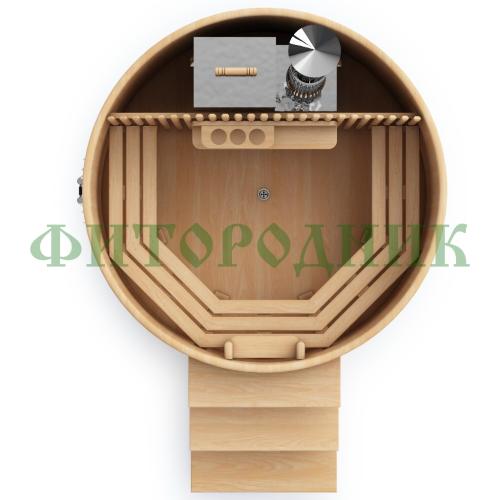 фурако круглая «premium» из кедра со встроенной печью 2000 мм