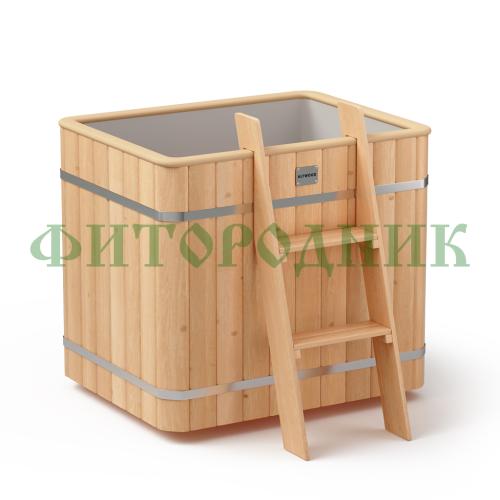 прямоугольная купель «original» с пластиковой вставкой длина 1000 мм ширина 780 мм высота 900 мм