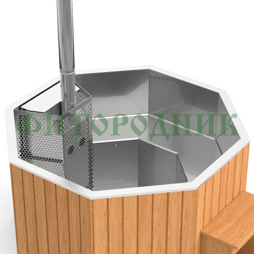 фурако «premium октагон» из нержавеющей стали со встроенной печью 2150 мм