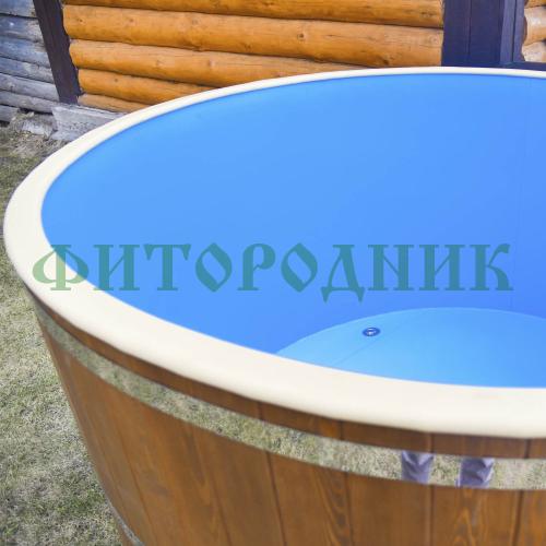 круглая купель «comfort» из лиственницы с термопластиковой вставкой диаметр 1700 мм