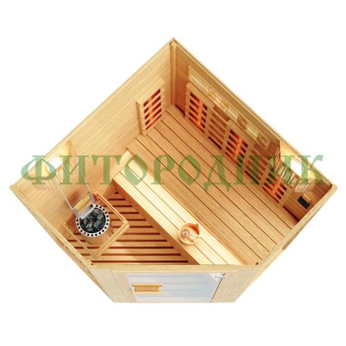 комбинированная сауна двухместная угловая «comfort»