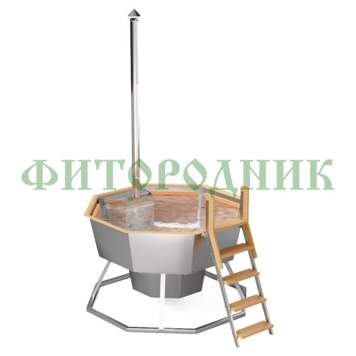 банный чан «premium neo steel» на подставке со встроенной печью 1750 мм