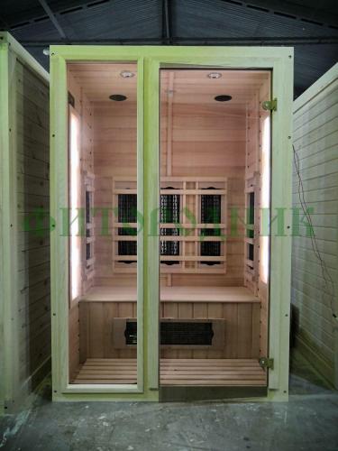 двухместная инфракрасная сауна «comfort» с керамическими излучателями